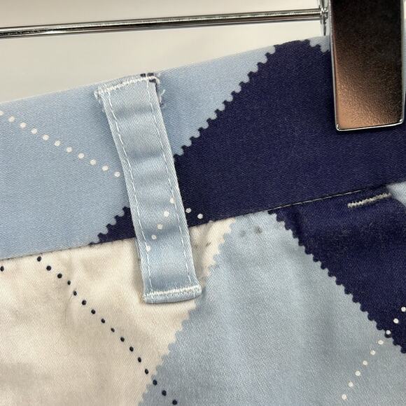 Loudmouth Men's Argyle Golf Shorts - Light Blue/Navy/White - 32 - Picture 3 of 6